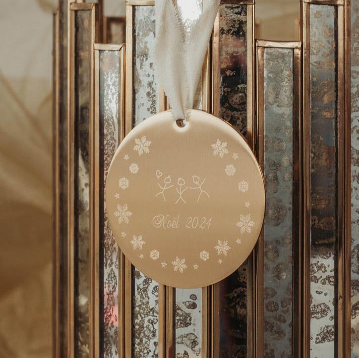 Boule de Noël Personnalisée W01 - Flocons