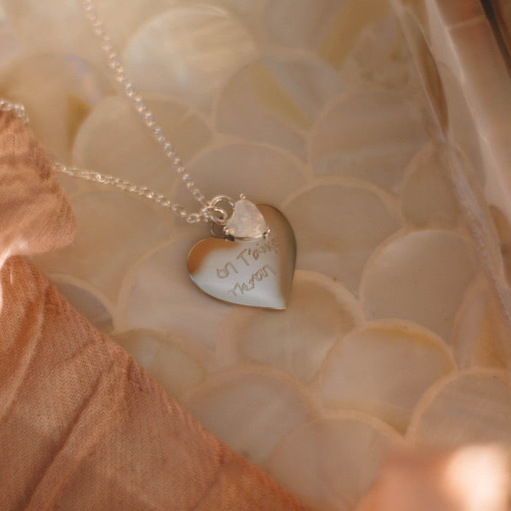 Médaillon Coeur À Graver W01 - Verso