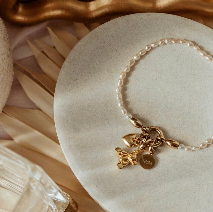 Pearl Charm Bracelet