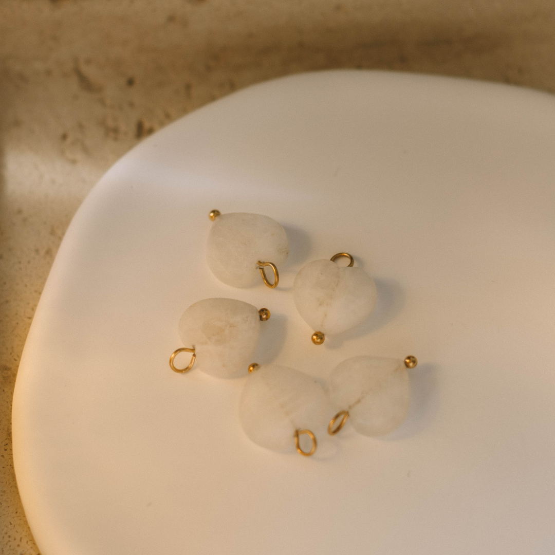 Coeur En Jade Blanc