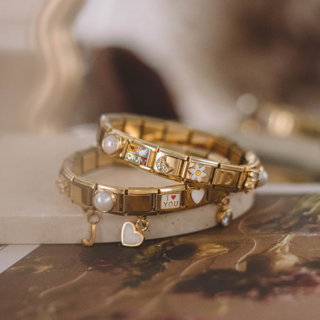 Moon with Zircons Charm