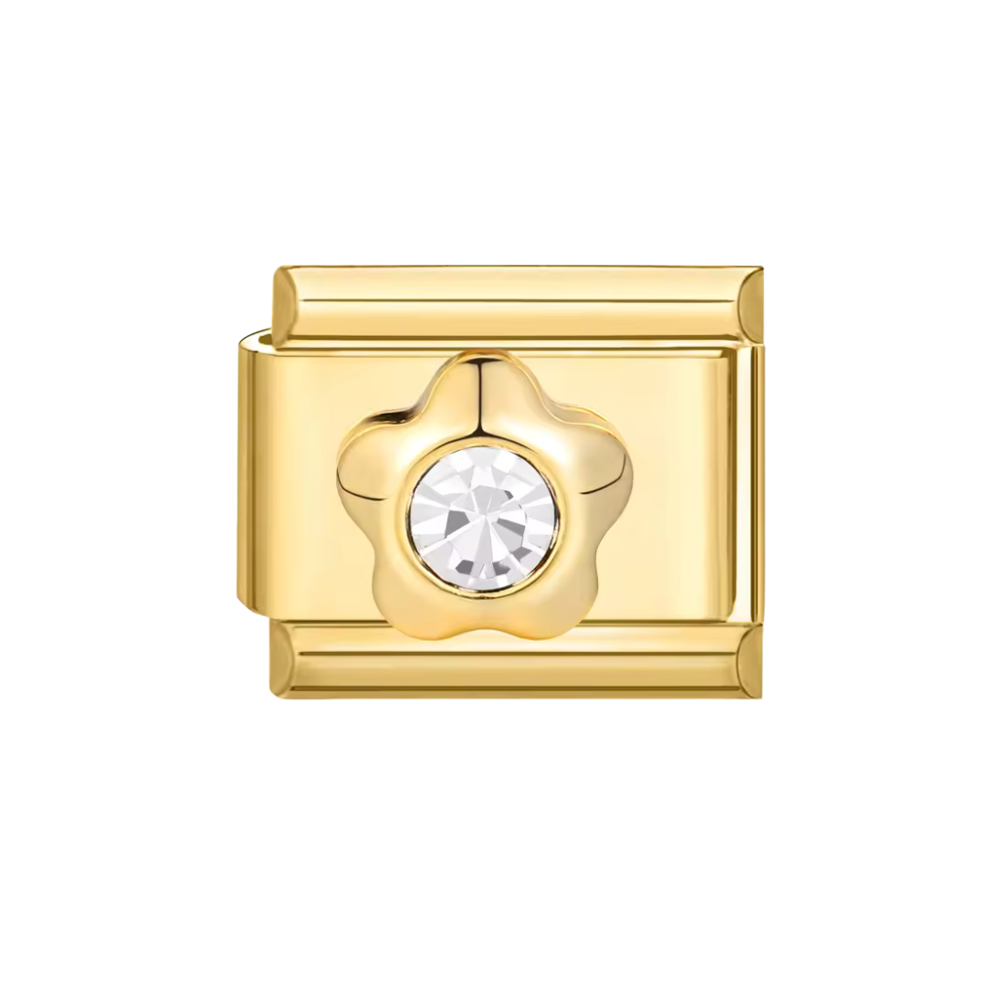 Maille Fleur avec Zircon