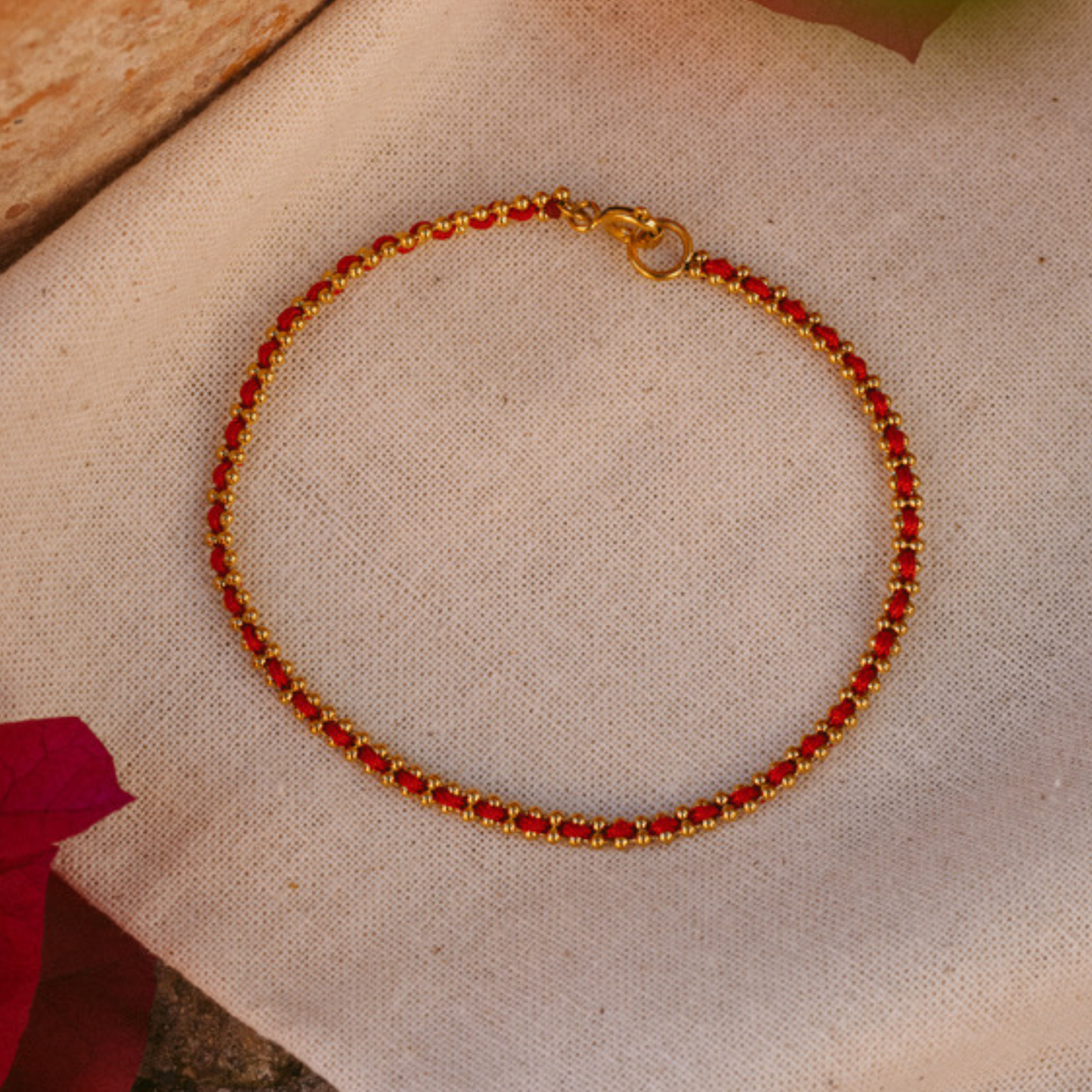 Bracelet avec Corde Rouge