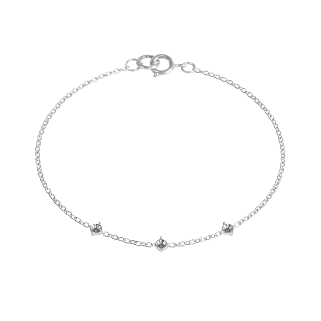 Customizable Three-Stone Bracelet