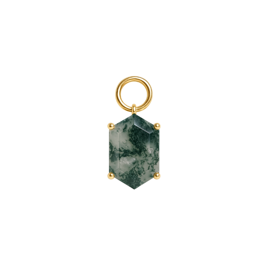 Moss Agate - Rupee Cut