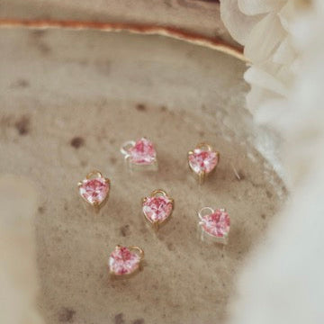 Coeur avec Zircon Rose