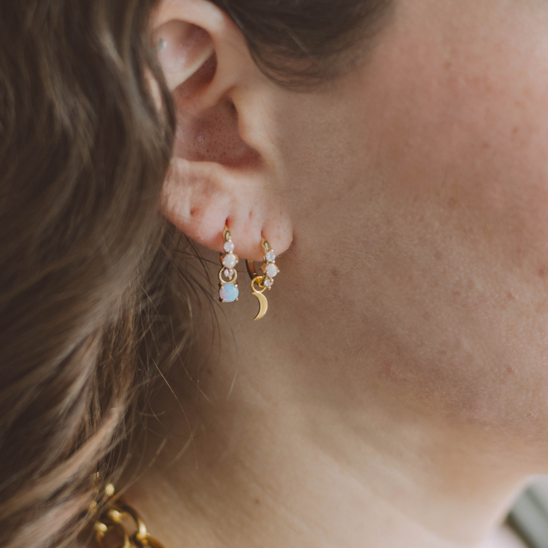 Anneaux avec Opale et Zircons