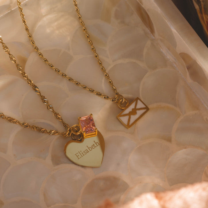 Médaillon Coeur À Graver W01 - Verso