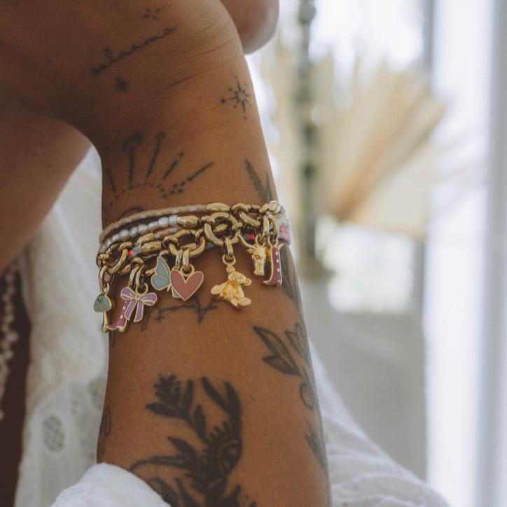 Bracelet de Corde Beige Et Blanc