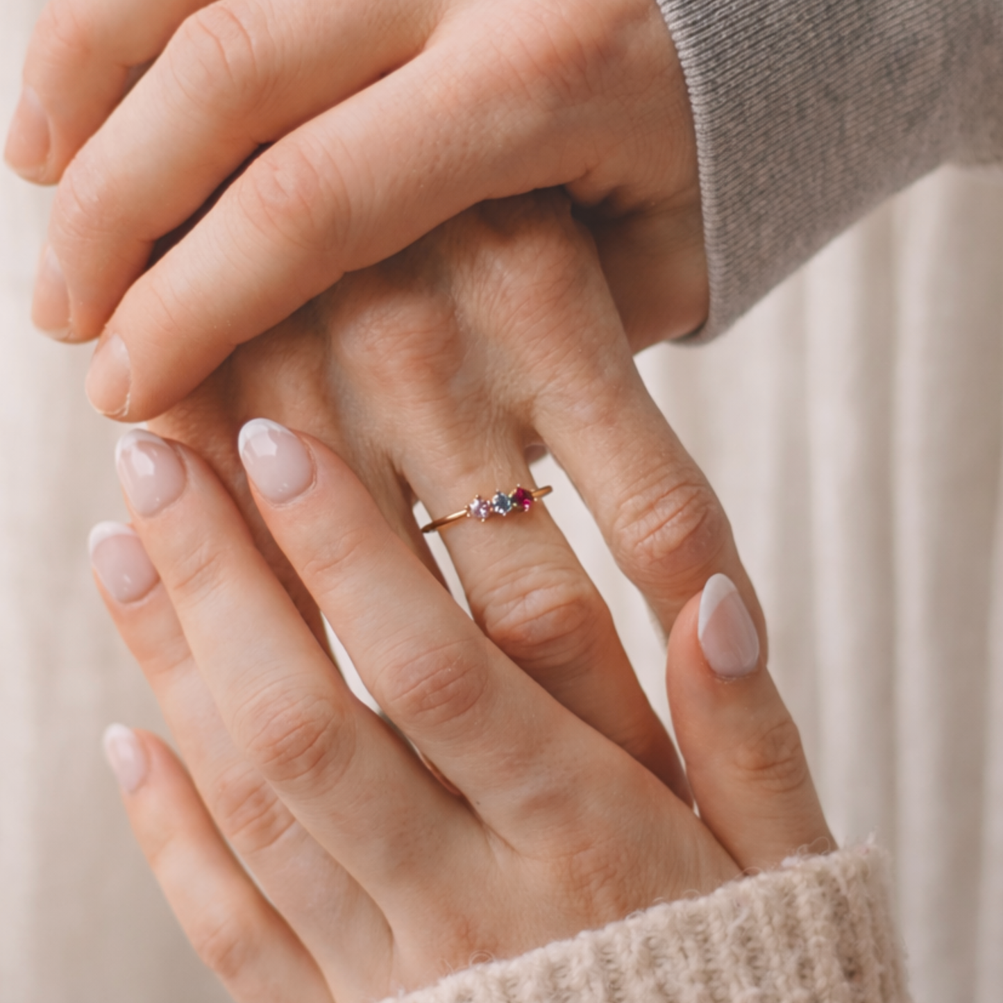 Bague de Trois Pierres Personnalisable