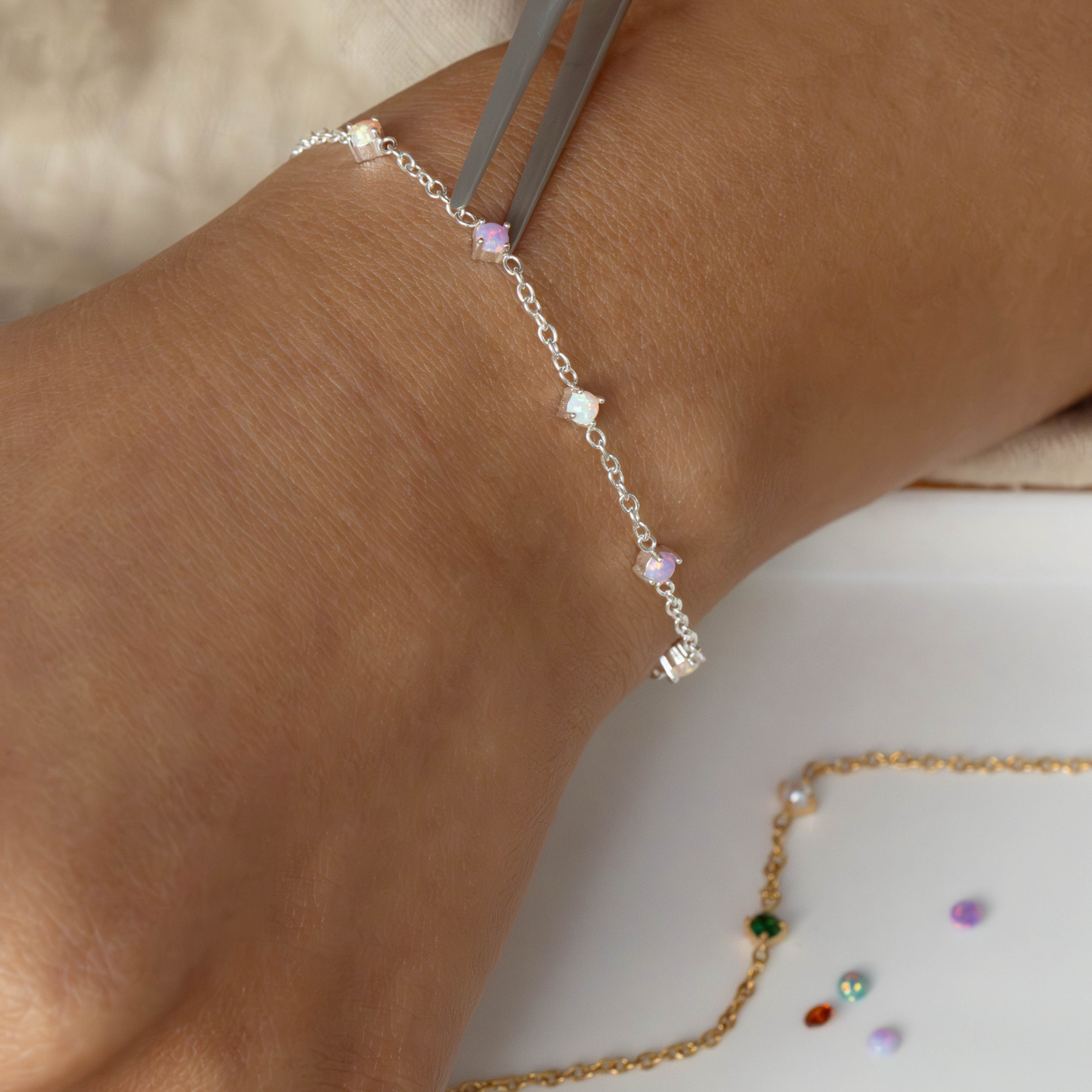 Bracelet de Trois Pierres Personnalisable