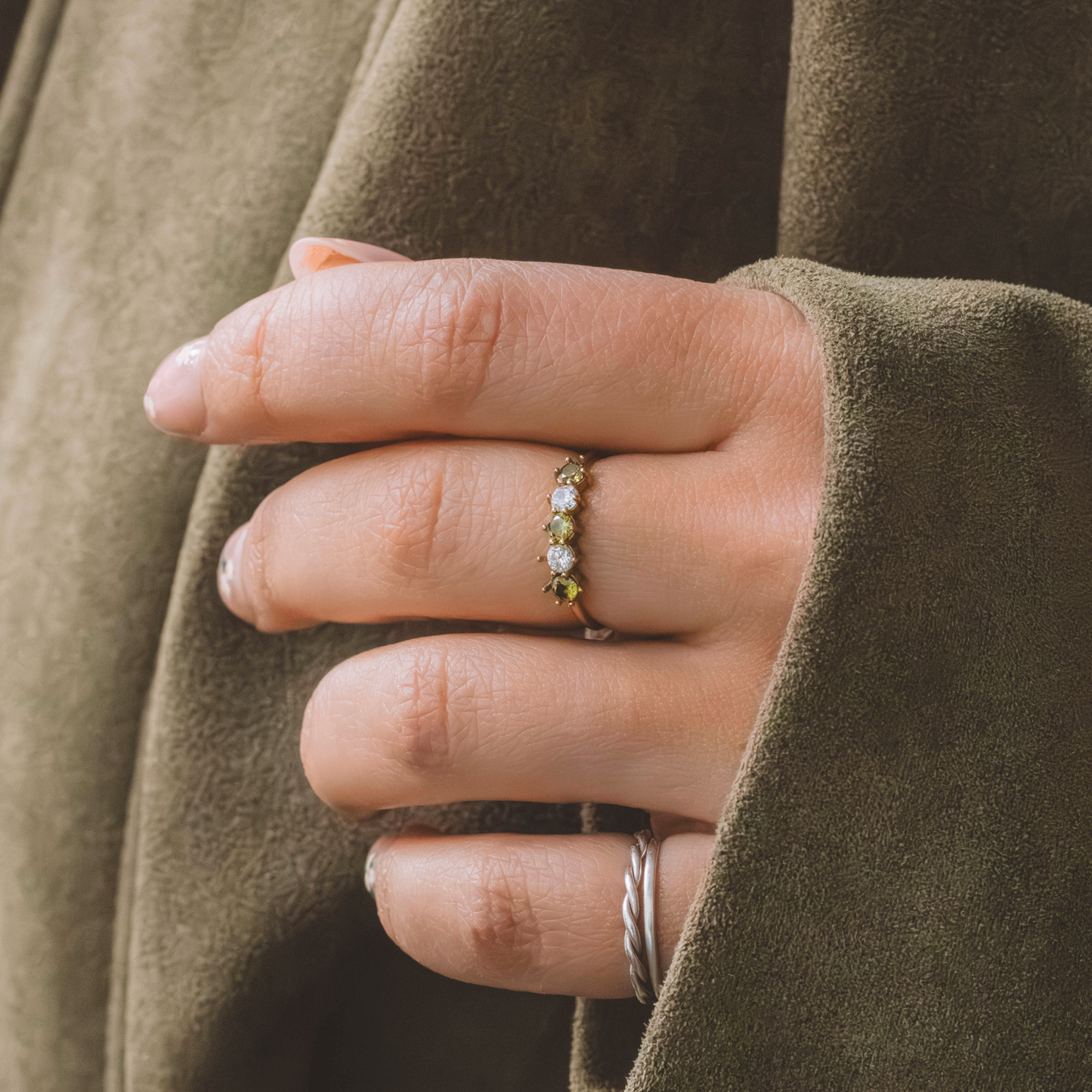 Bague de Trois Pierres Personnalisable