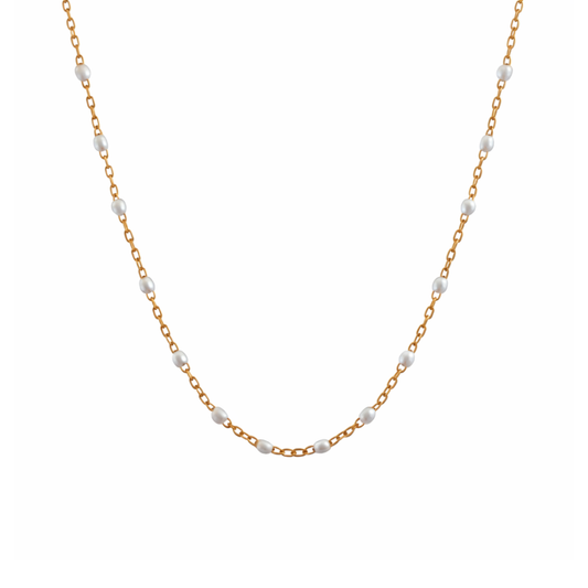 Chaîne à Billes Blanches