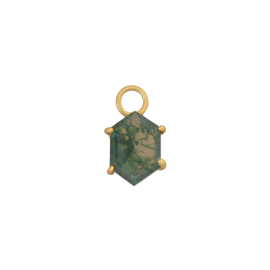 Moss Agate - Rupee Cut