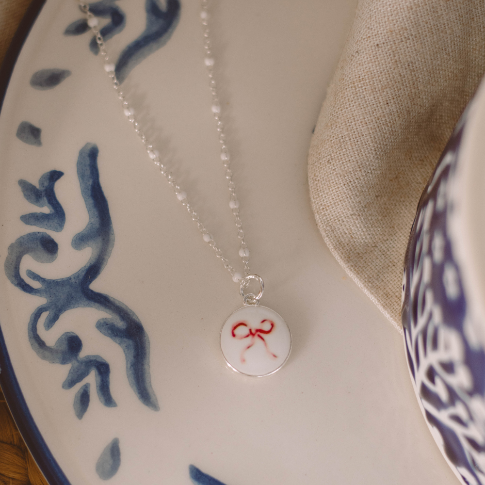 Pink Bow Ceramic