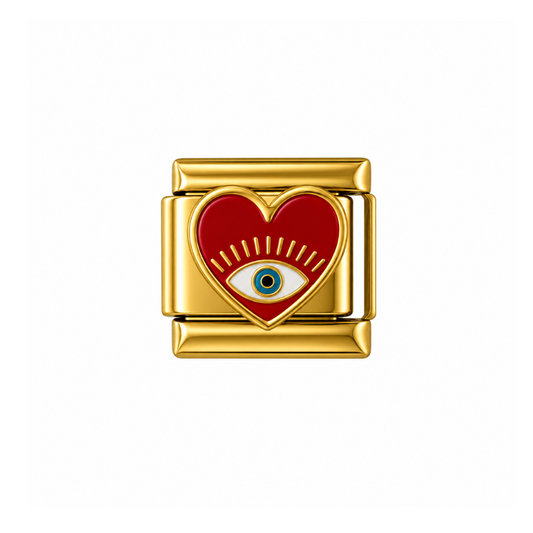 Maille Coeur Rouge Oeil de Protection