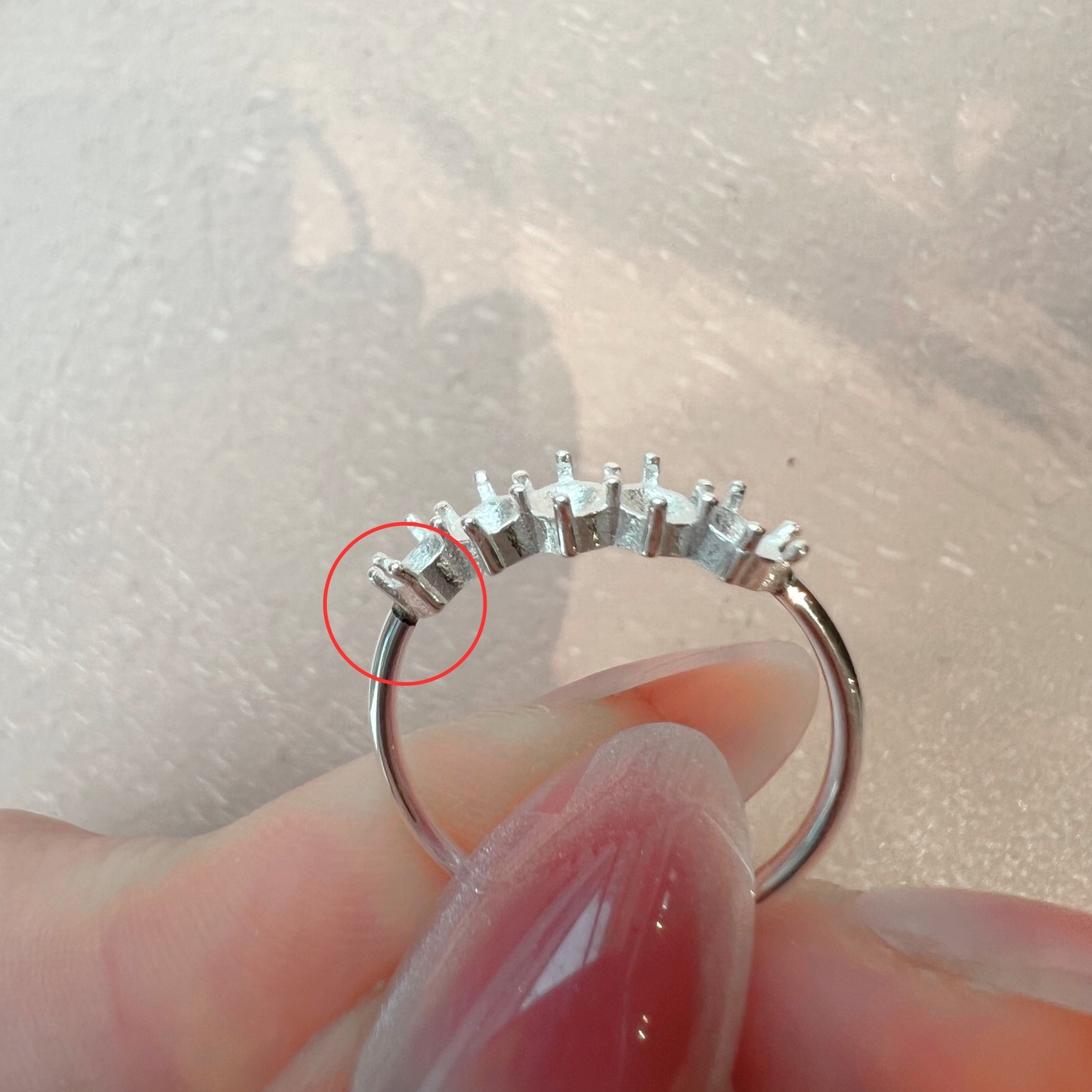 Bague de Pierres Personnalisable Imparfaite