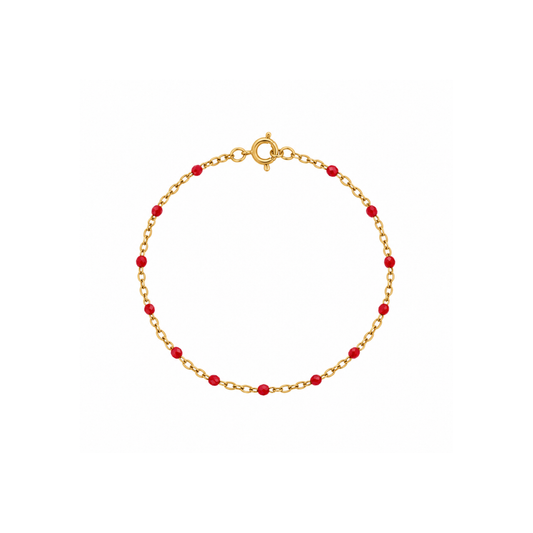Bracelet De Cheville à Billes Rouge