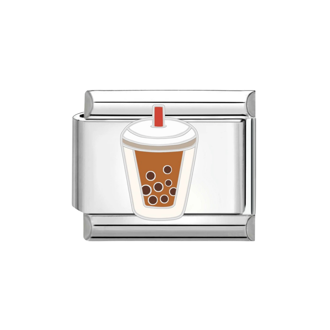 Silver Bubble Tea Charm