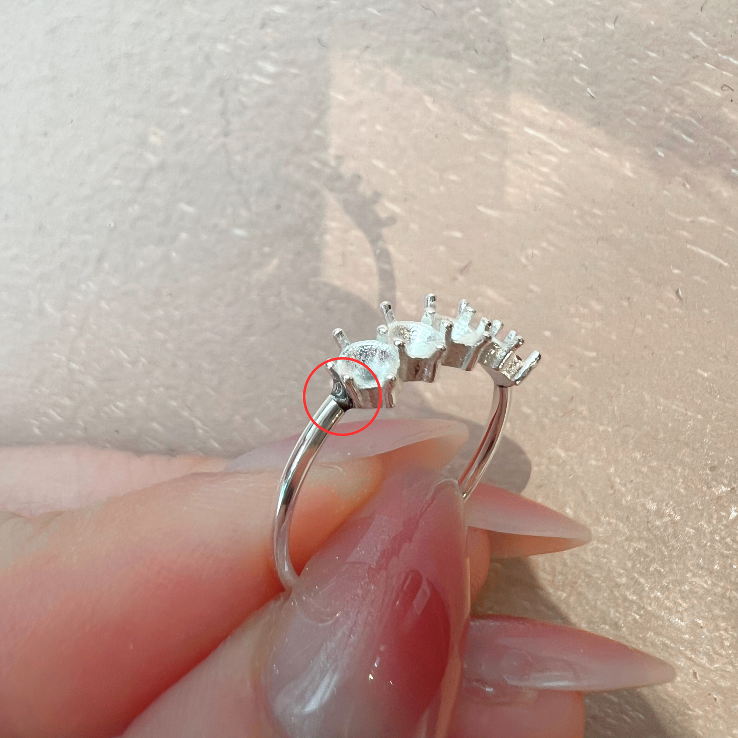 Bague de Pierres Personnalisable Imparfaite