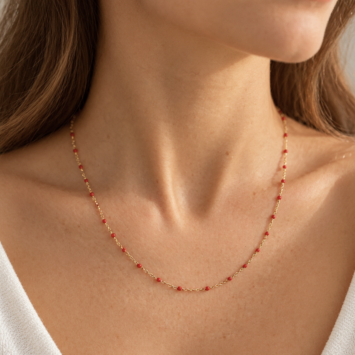 Chaîne à Billes Rouge