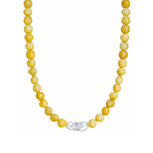 Collier de Perle et Billes Jaunes