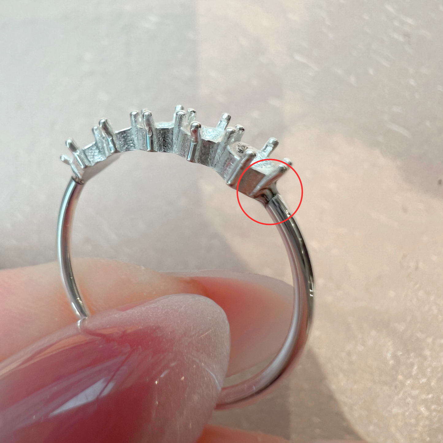 Bague de Pierres Personnalisable Imparfaite