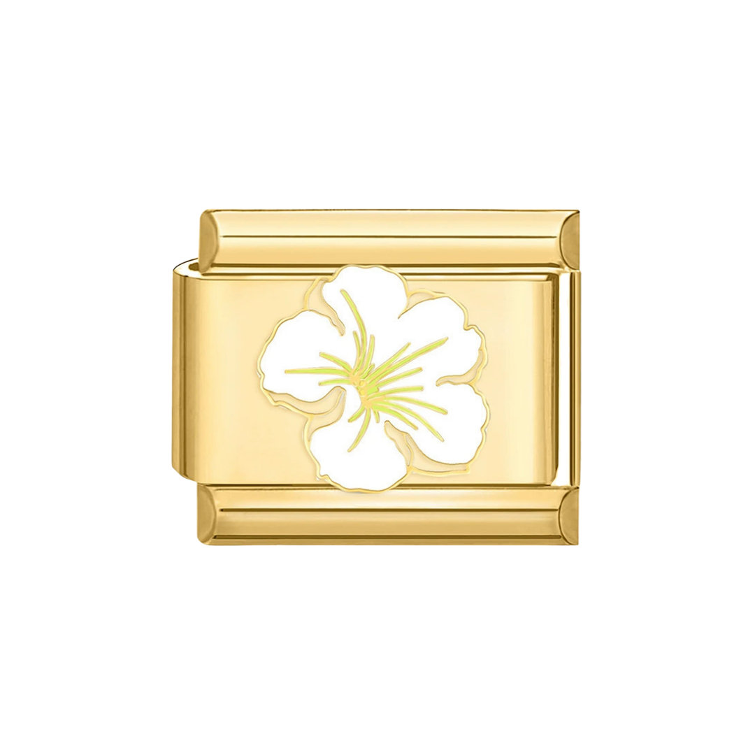 Maille Fleur d'Hibiscus Blanche