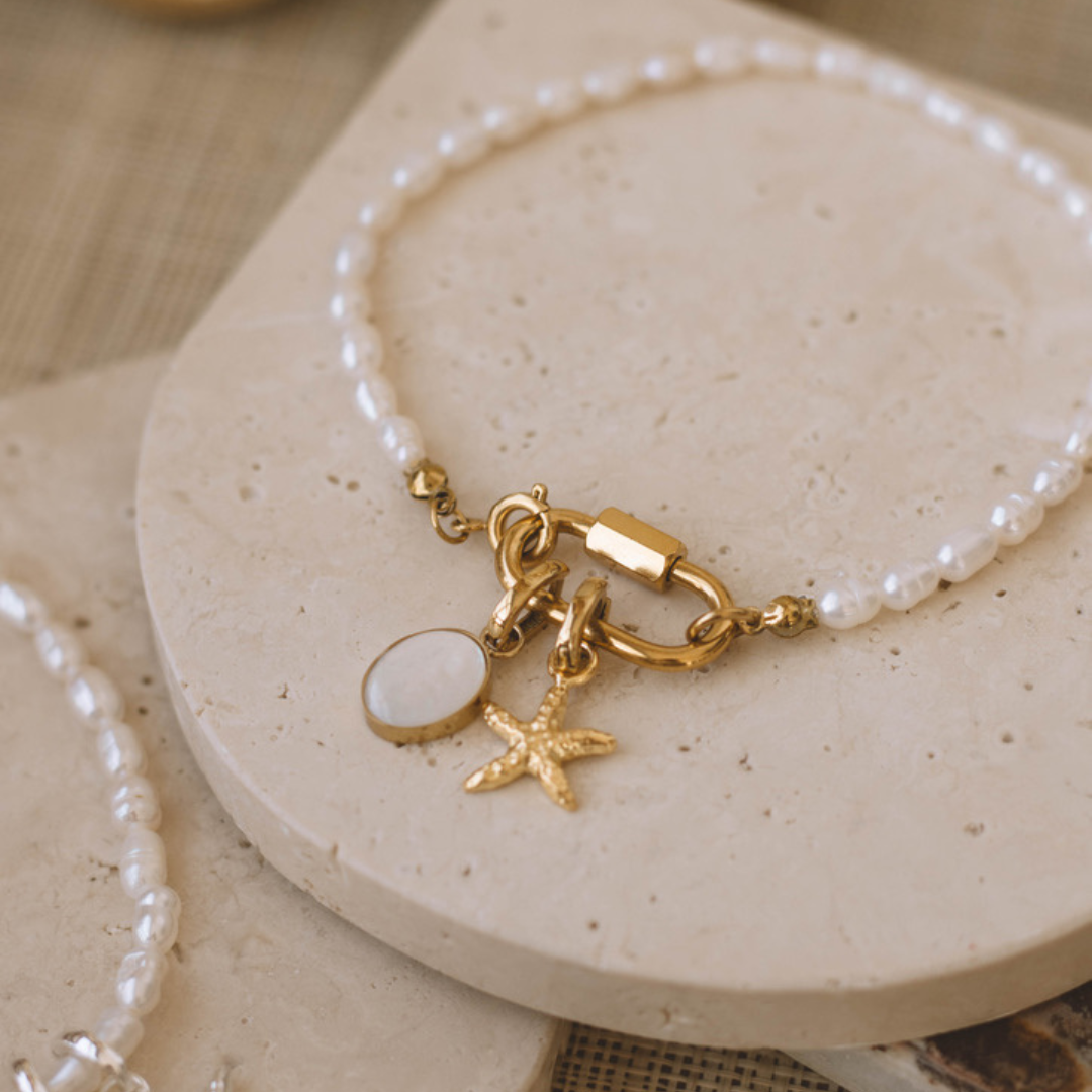Pearl Charm Bracelet