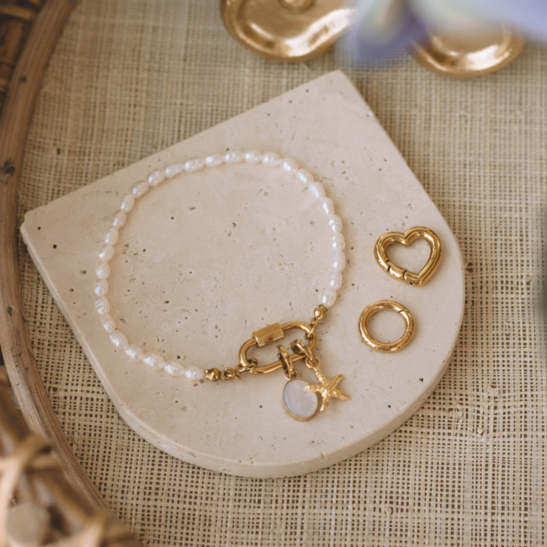 Pearl Charm Bracelet