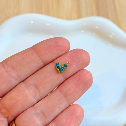 coeur bleu/vert