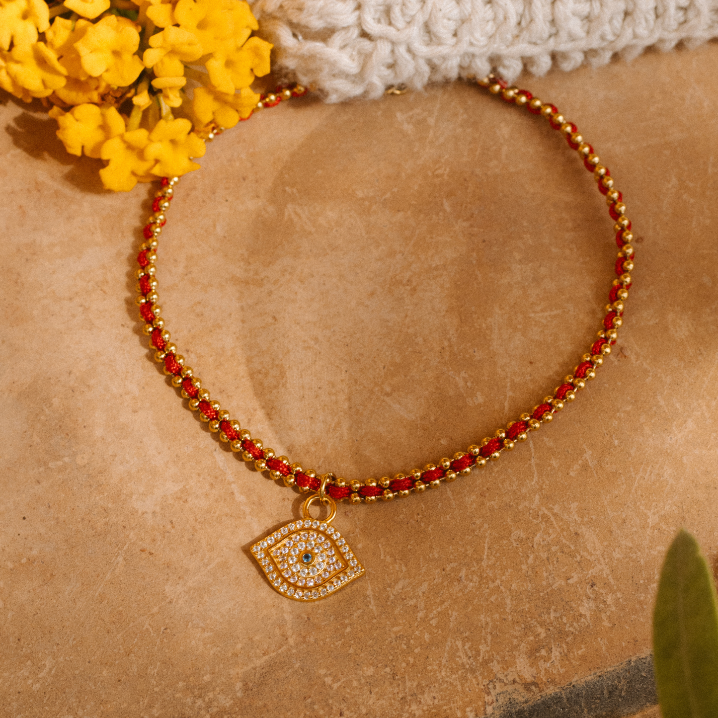 Bracelet avec Corde Rouge