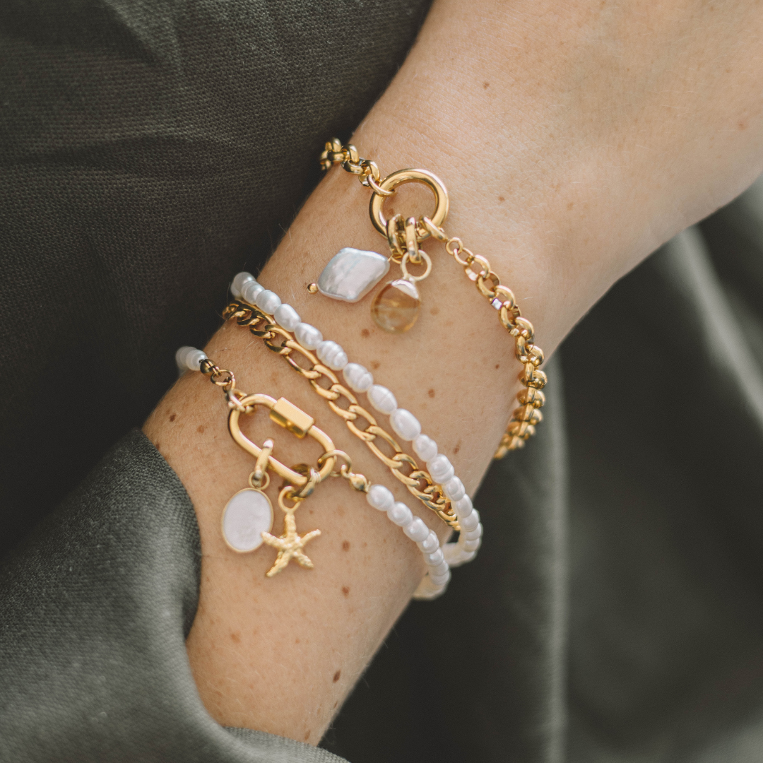 Pearl Charm Bracelet