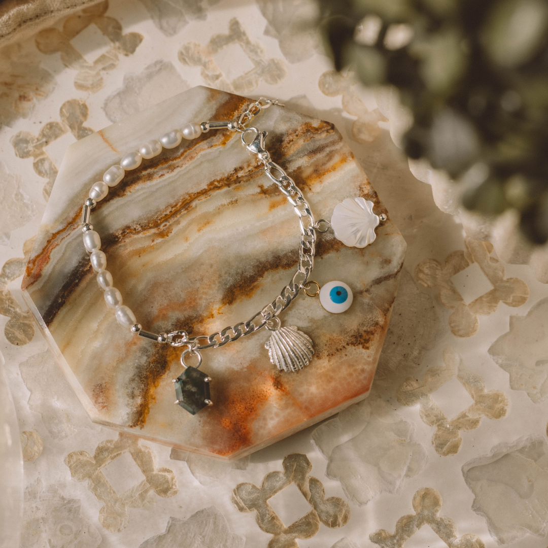 Moss Agate - Rupee Cut