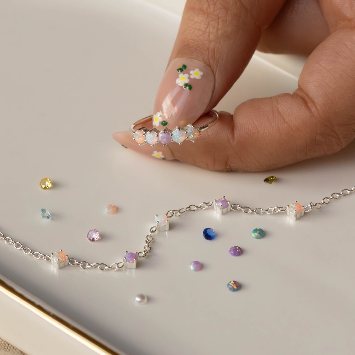 Bracelet de Trois Pierres Personnalisable