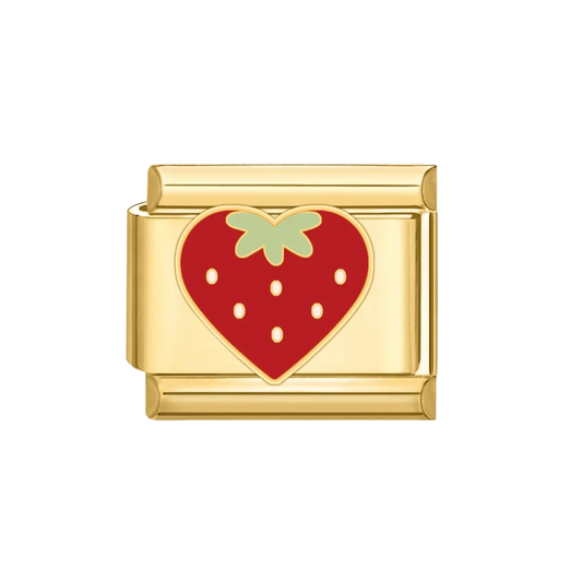 Strawberry Heart Charm