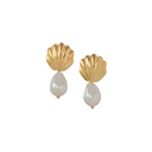 Pearl and Seashell Earrings