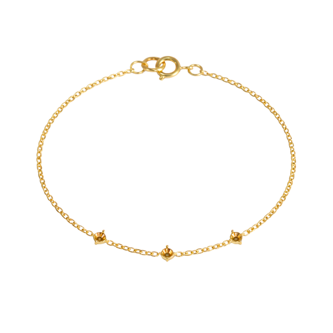 Bracelet de Trois Pierres Personnalisable