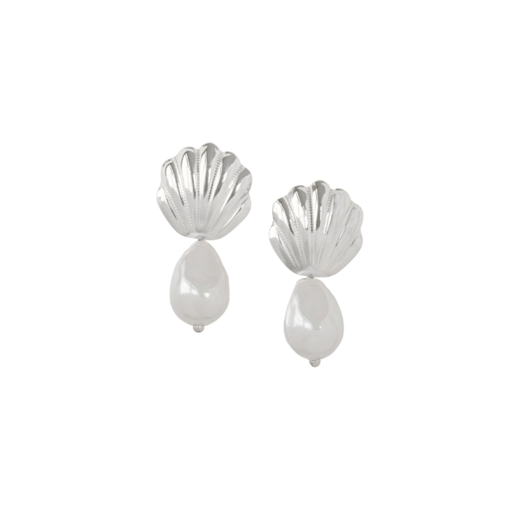 Boucles D'oreilles Coquillage Et Perle