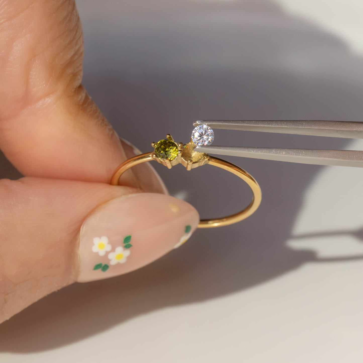 Bague de Une Pierre Personnalisable