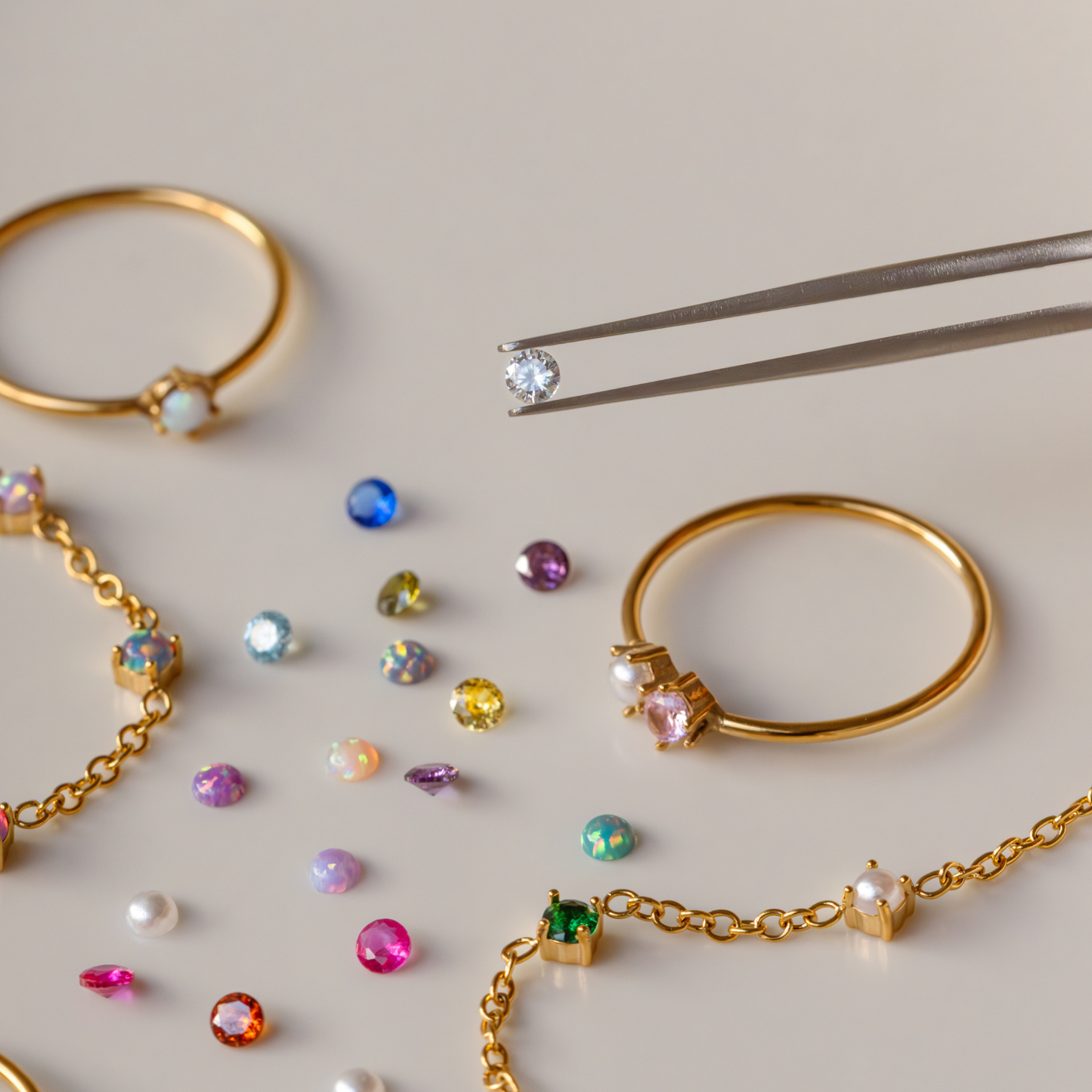 Bracelet de Cinq Pierres Personnalisable