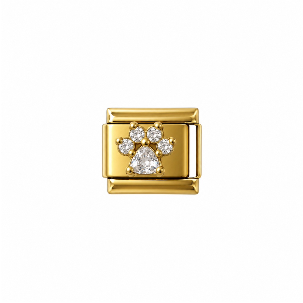 Zirconia Animal Paw Charm