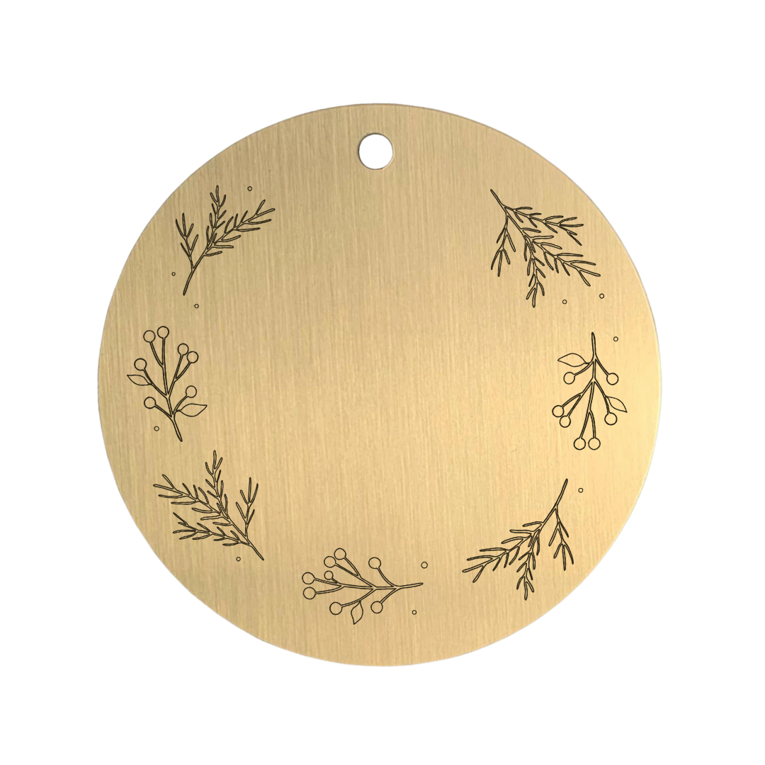 Boule de Noël Personnalisée W01 - Couronne de Noël