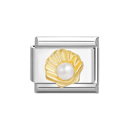 Seashell with Pearl Charm
