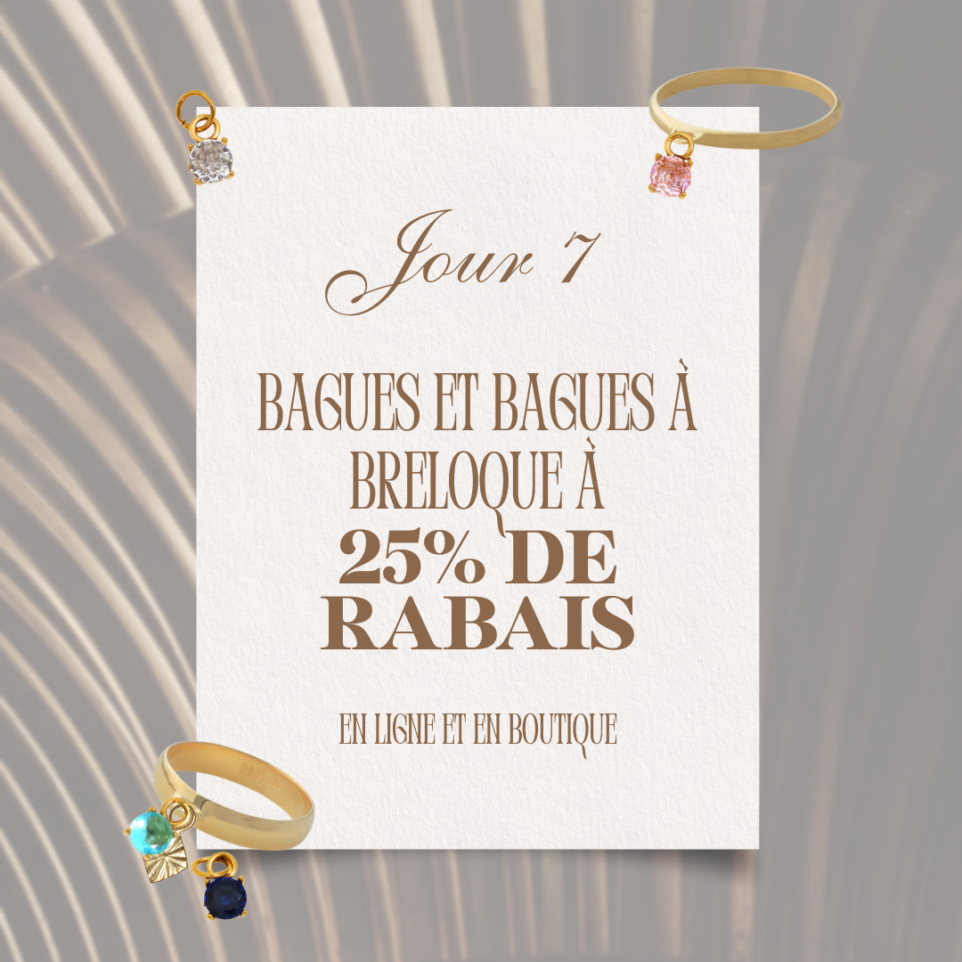 ⭐ Jour 7 ⭐ Bagues et bagues à breloques a 25% de rabais!