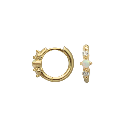 Anneaux avec Opale et Zircons